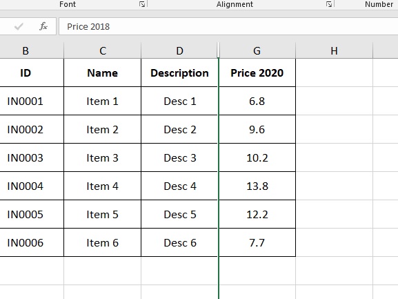 an-va-bo-an-hang-cot-excel-2019-buoc-2
