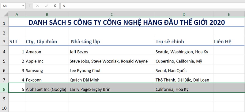 chen-hang-trong-excel-2019-buoc-1