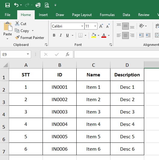 di-chuyen-hang-cot-excel-2019-buoc-5