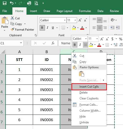 di-chuyen-hang-cot-excel-2019-tips