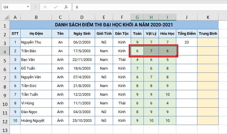 ham-tinh-tong-autosum-trong-excel-2019-buoc-1