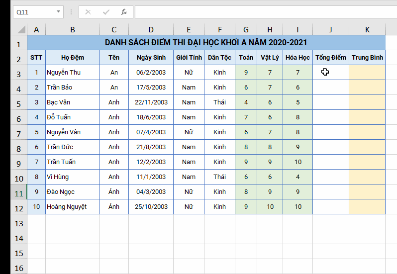 ham-tinh-tong-sum-trong-excel-2019-buoc-1