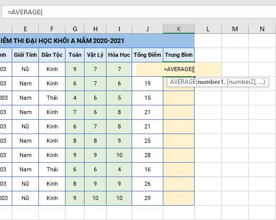 ham-tinh-trung-binh-average-excel-2019-buoc-1