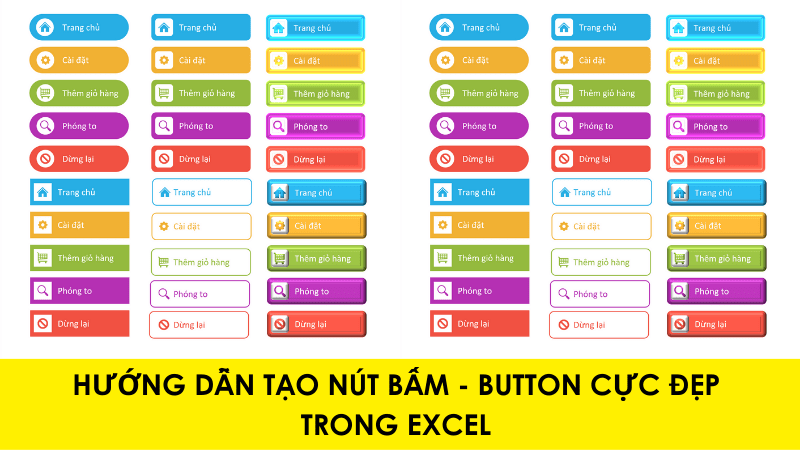 Hướng dẫn tạo nút bấm cực đẹp trong Excel