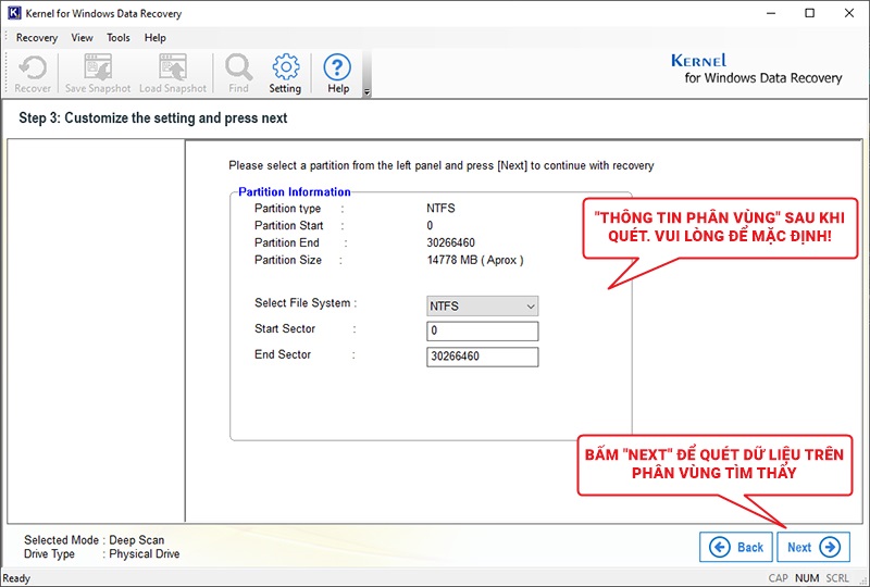 Khôi phục dữ liệu Kernel for Windows Data Recovery – Bước 11