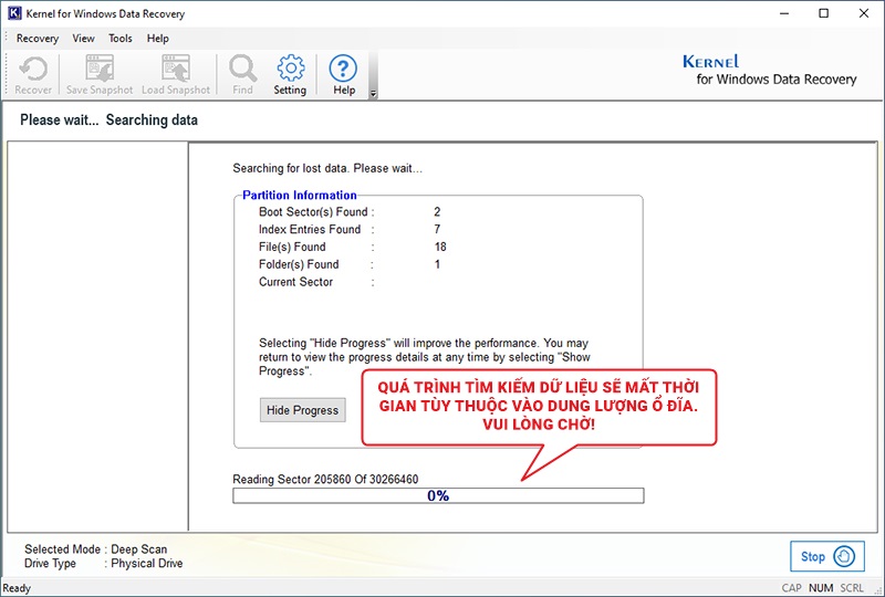 Khôi phục dữ liệu Kernel for Windows Data Recovery – Bước 12