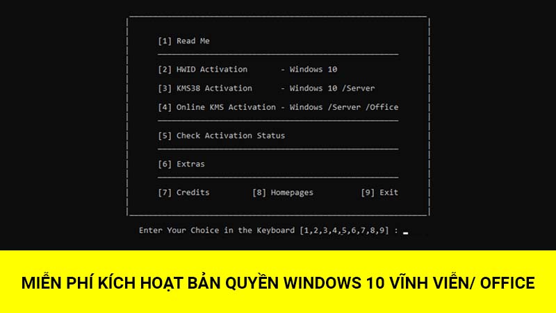 Miễn phí kích hoạt bản quyền Windows 10 vĩnh viễn / Office mọi phiên bản