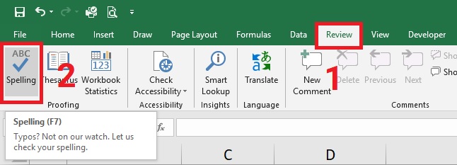 kiem-tra-chinh-ta-trong-excel-2019-buoc-1