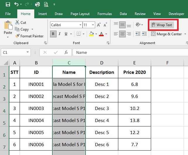 ngat-dong-cac-o-trong-excel-2019-B1
