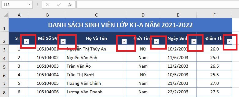 su-dung-bo-loc-filter-excel-2019-buoc-1