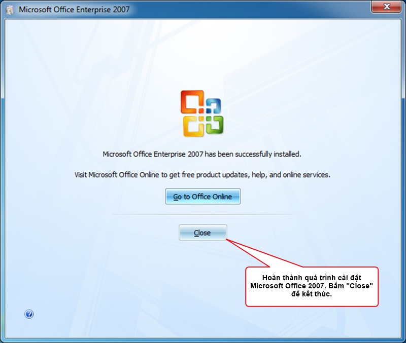 Hướng dẫn cài đặt MS Office 2007 - Bước 4