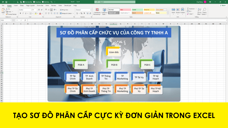 Hướng dẫn tạo sơ đồ phân cấp trong Excel