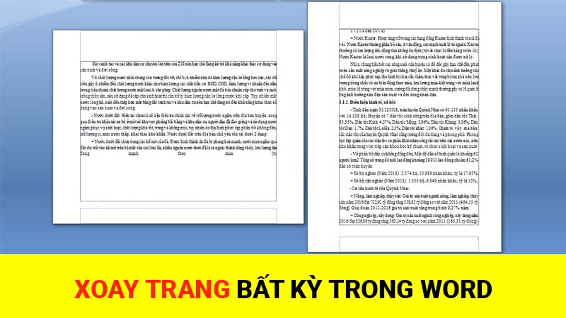 Xoay trang bất kỳ trong Word một cách đơn giản, xoay khổ giấy Word 2007